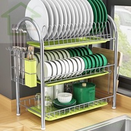 Kitchen shelf storage rack floor multi-layer dish rack sink table table storage rack dishwashing plate cupboard supplies