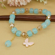 Mori Style Cute Butterfly Bracelet A Female Elastic Rope Sweet Blossoming Sisters Girlfriends Studen
