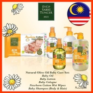 Eyup Sabri Tuncer Natural Olive Oil Baby Care Set - LOCAL - Penjagaan Bayi (Baby Shampoo, Baby Wipes,
