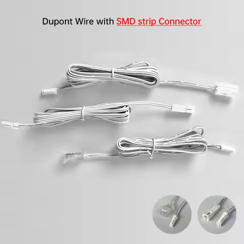 1/3/5Pcs 2m Dupont Extension Wire 2Pin 8mm 10mm Solderless Crystal Connector for Cabinet Wardrobe 28