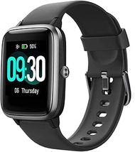 Smart Watch for Android/Samsung/iPhone, Activity Fitness Tracker with IP68 Waterproof for Men Women &amp; Kids, Smartwatch with 1.3" Full-Touch Color Screen, Heart Rate &amp; Sleep Monitor (Black)