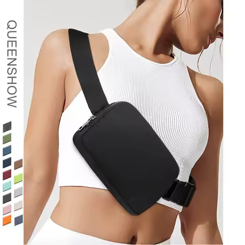 Unisex Chest Bags Waist Packs Sports Running Nylon Solid Zipper Bag Crossbody Chest Bags Handbags Al
