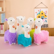 Mainan plush alpaca model baru, bantal kambing, hadiah kanak-kanak, haiwan boneka, patung zoo.