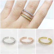 Adjustable zircon marquise diamond ring