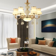 Global House EILON โคมไฟแขวน Chandelier แบบช่อ 41W ขั้ว E14*6 รุ่น MD7615/ 6 สีขาวขอบทอง รับประกันขอ