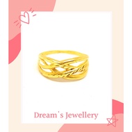 Dreams Jewellery 916 Yellow Gold Ring / Cincin Emas 916