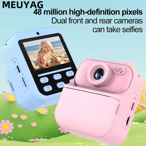 Instant Print Camera HD Digital Camera 2.4'' Instant Photo Printing Camera Portable Digital Camera f
