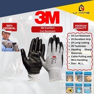 [Original] 3M Cut Resistant Comfort Grip Gloves 3M Safety Glove Cut Resistant Abrasion Puncture Resi