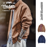 MADEN brand American retro suede Harrington G9 jacket Maillard vintage short jacket mens autumn