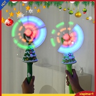 {xiapimart}  Festive Glowing Toy for Children Christmas Tree Shape Toy 360 Degree Rotating Christmas Wind Lights with Music for Kids Perfect Children's Gift for Festive Season