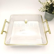 Serving Tray Berpenutup Plastik Acrylic | Bekas Makanan Buffet Raya 2026 | Tray Bertutup 24×24cm