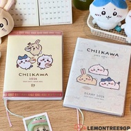 LEMONTREE9GP 2026 Planner, Color Inner Page Chiikawa Agenda Book, Cute with Calendar DIY Oct.2025-De