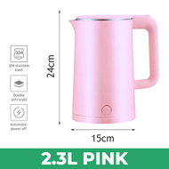 HOMEKING | 2.3L Electric Kettle Stainless Steel Cerek Elektrik 1500W Electric Jug Kettle Stainless S