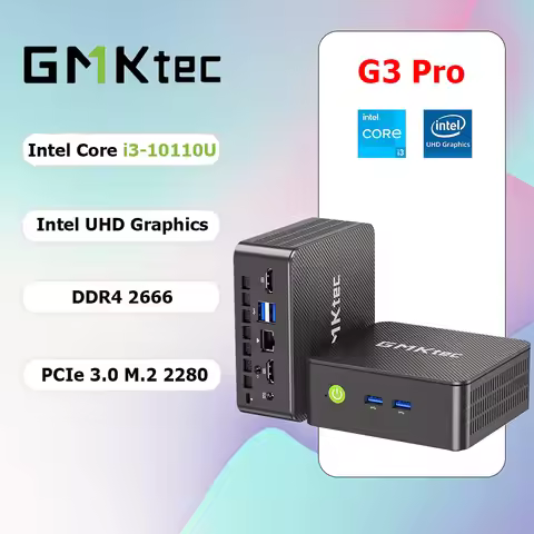 GMKtec G3 Pro Desktop PC Intel Core i3-10110 Mini PC 2-core 4-thread Mini Host Portable Computer 16G