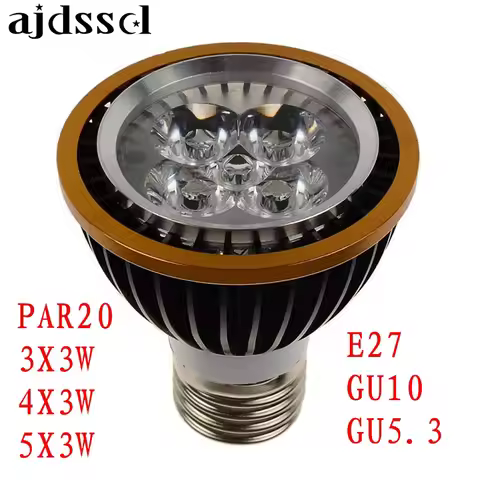 LED spot spotlight PAR20 Factory Sale Bulbs E27 GU10 GU5.3 3x3w 4x3w 5x3w Warm/Cold/PURE White Dimma