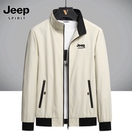 แจ็คเก็ต JEEP SPIRIT สำหรับผู้ชายแจ็คเก็ตสบายหลายกระเป๋าธุรกิจเสื้อแจ็กเก็ตบาง