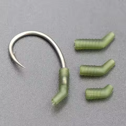 20pcs Carp Fishing Accessories Fishing Hook Angle D Rig Kickers Hair Carp Rig Hooklink Fishing Line 