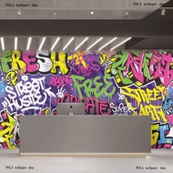 Custom wallpaper mural  Hip Hop Graffiti Wallpaper Street Dance Studio Background Wall Paper Gym KTV