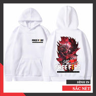Áo Hoodie Free Fire Nỉ Màu Trắng In Hình Cực Chất Quỷ Vương