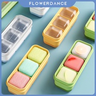 Mini Ice Box Household Ice Box With Lid Soft Bottom Small Ice Block Box Frozen Ice Three Grid Fruit Box Storage Box flower flower