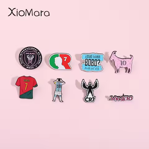 Football Events CR7 Jersey Enamel Pins Internacional De Futbol Mmxx Club Brooches Lapel Badges Jewel