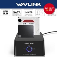 WAVLINK Clone Official Dual Bay Hard Disk  HDD Enclosure For 2.5/3.5inch HDD/SSD