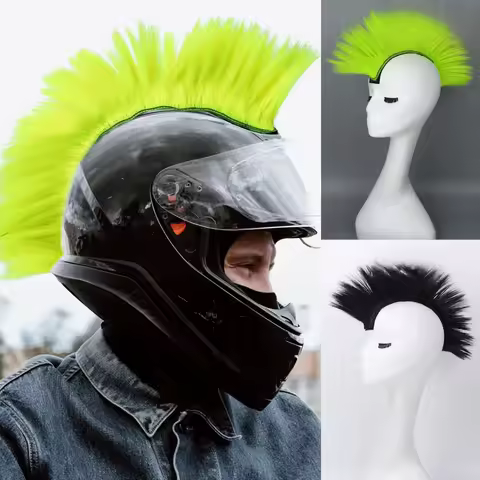 Helmet Mohawk Synthetic Wig Adhesive Mohawk for Motorcycle Bicycle Ski Snowboard Helmet Hair Patches