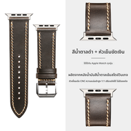 Deetle | สายหนังสำหรับ Apple iWatch11 และ Apple Watch Ultra2/3 หนังวัวรีโทร