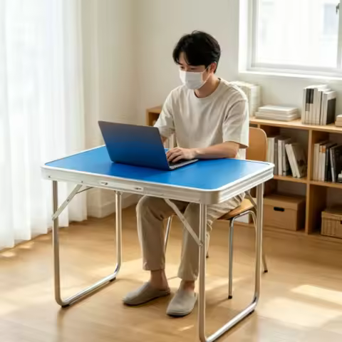 Computer desk outdoor folding table, home study table, heightening folding table foldable