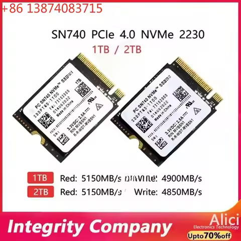 SN740 1TB 512G 256G SSD M.2 2230 Gen 4 PCIe 4.0 X 4 2TB NVMe Solid State Drive for Steam Deck Micros