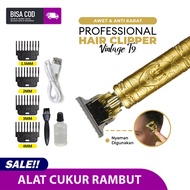 Alat Cukur Rambut Profesional Hair Clipper Vintage Mesin Cukur Rambut Elektrik Rechargeable 1 Set