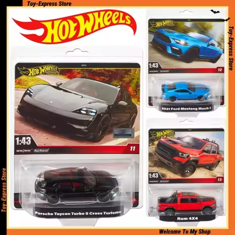 Hot Wheels Premium 1:43 2024 Children Toys Hotwheels Car Model Boys Kids Toys Porsche Taycan Turbo F