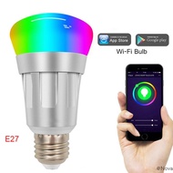 Wi-Fi Smart Bulb E27 E26 B22 Voice Control Dimmable Color Changing 6.5x6.5x12cm