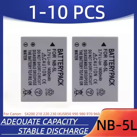 3.7V 1400mAh NB-5L digital camera battery suitable for Canon SX200 210 220 230 IXUS850 990 980 970 9