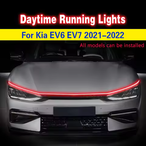 12V Led Car DRL Daytime Running Lights Waterproof For Kia EV6 EV7 2021 2022 Universal Auto Headlight