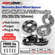 AIRONE Mercedes Benz AUDI 5x112 Wheel Spacers w/ 5x Extended bolts Slip On Bolt On M12 M14 (15mm 20m