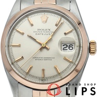 นาฬิกา Rolex Datejust Jubilee Antique สำหรับผู้ชาย รุ่น 1600(3) K18PG/SS ตัวเรือนสีเงินขัดเงา ปี 197