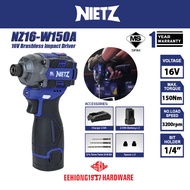 NIETZ NZ16-W150A 16V Brushless Cordless Impact Driver Impact Wrench Impact Drill SIRIM 150Nm