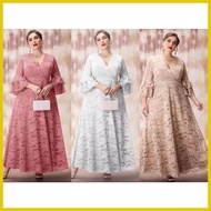 ♟ ◲ ◧ plus size elegant lace maxi dress ninang dress