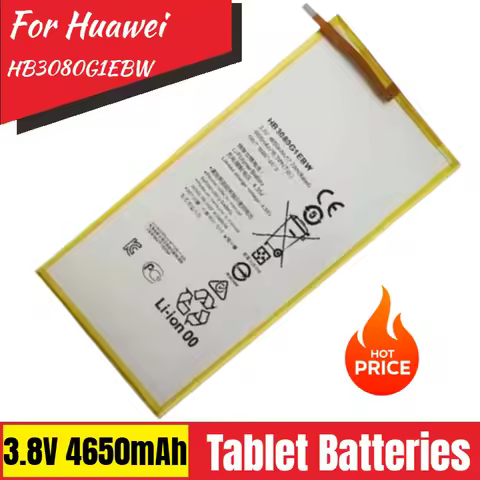 New Replacement Tablet Battery 3.8V 4650mAh HB3080G1EBW for Huawei Mediapad M1 M2 8.0 M2-801W 802L 8