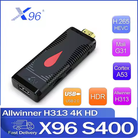 X96 S400 Smart TV Stick Android 10.0 Allwinner H313 Cortex A53 Mali G31 1G8G 2G16G 4K HD Android TV