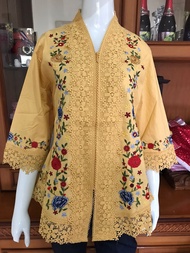 kebaya alexuez 0994 bordir timbul kombinasi brukat//kebaya encim premium warna