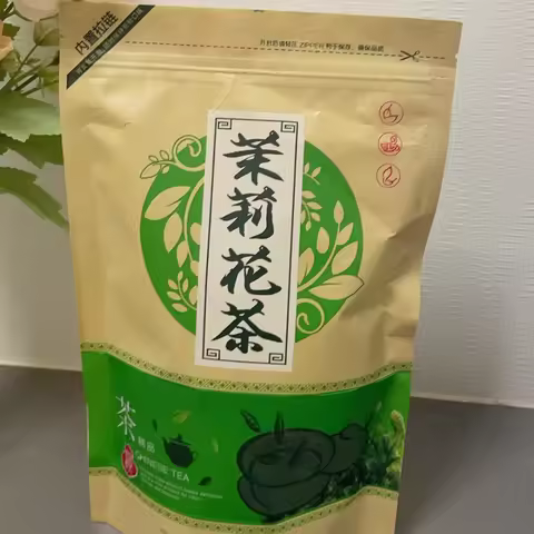 Cost-effective Classic Jasmine Flower Tea Zipper Bag 250g/500g Jasmine Green Oolong Tea Aluminum Foi