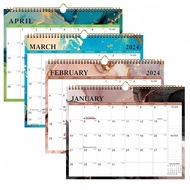 《SG》English Calendar 2024-2025 Wall Calendar Time Management Monthly Planner 2024 Wall Calendar