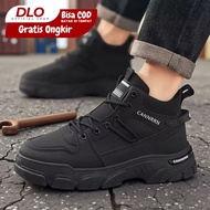 DLO S059 Men's High Top Sneakers Cool Black Casual Trendy Fashionable Men's Shoes