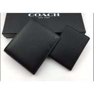 Coach men wallet short wallet set black