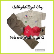 ◶ Type A POLO with PANTS Scouting Uniform Set