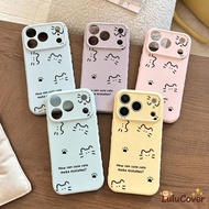 Kawaii Line Cat Side Hearts Case For OPPO Reno 15F 15 FS 15 Pro Max Mini 15C 14 13 11 9 Pro 8 8Z 7Z 