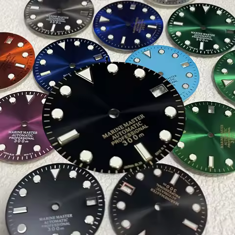28.5mm Green Glow SUB Black Hot Selling Green Blue s logo dial Silver Gold Gold needle NH35 automati