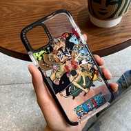 Clear Phone Case Compatible For iPhone 14 Pro Max 13Pro 12 11 Anime One Piece Pattern Multicolor Border Shockproof Soft Silicone Casing Mobiles Accessory